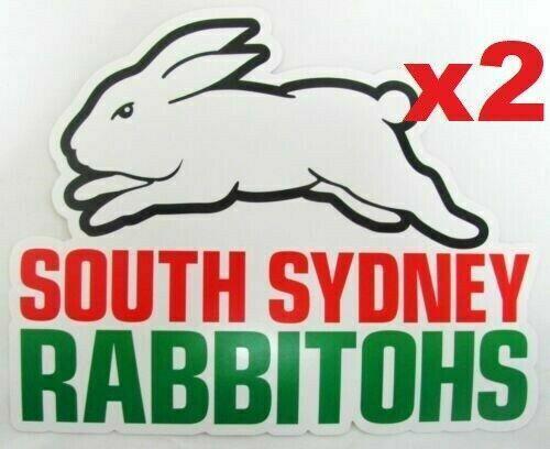 South Sydney Rabbitohs NRL UV Car Team Logo Mini Decal Sticker (2 Pack)