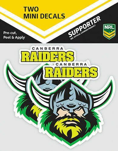 Canberra Raiders Official NRL iTag UV Car Team Logo Mini Decal Sticker (2 Pack)