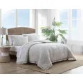 Tommy Bahama Queen Bed Abalone Cotton Quilt Cover w/ 2x Pillowcases Set Ivory
