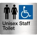 New Best Buy Unisex Accessible Staff Toilet Amenity Sign Braille - Silver 210Mm