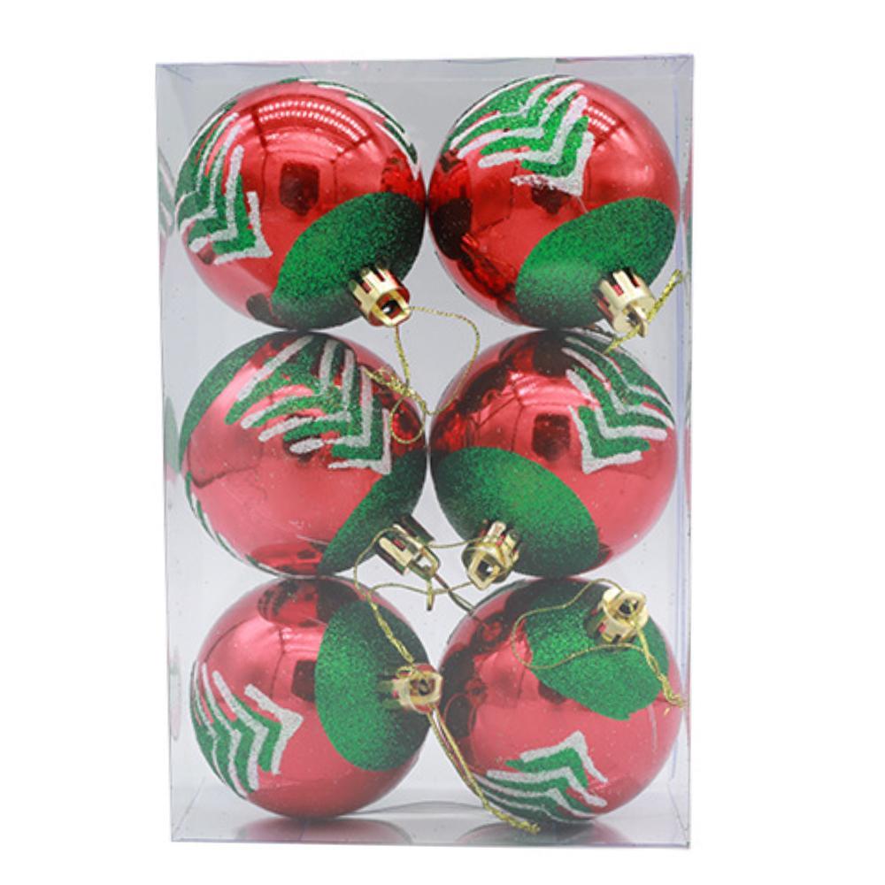 Vicanber 6X Christmas Tree Balls Baubles Xmas Trees Hanging Ornaments Home Party Decors (# C)
