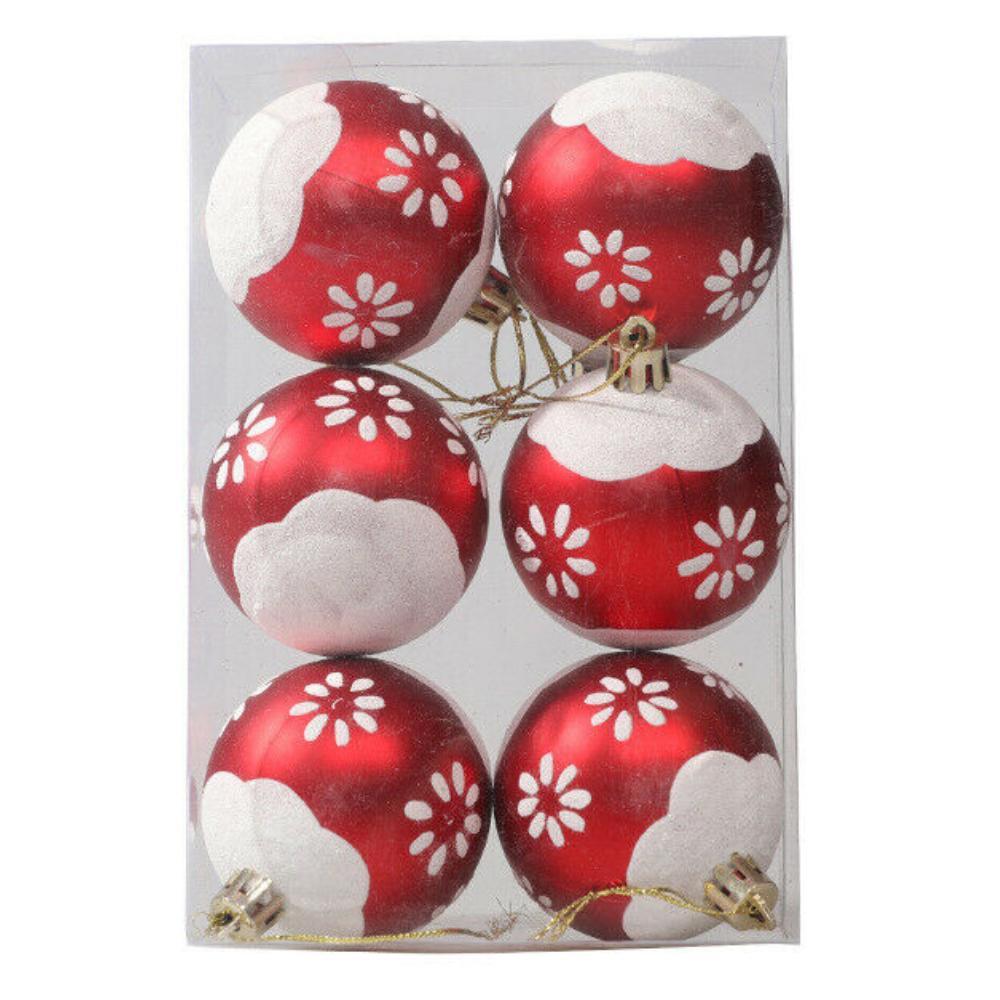 Vicanber 6X Christmas Tree Balls Baubles Xmas Trees Hanging Ornaments Home Party Decors (# F)