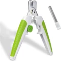 Dog Nail Clippers Stainless Steel Dog Nail Clippers with Safety Guard Nail File for Large Dogs-Green