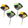 Parachute Toy 4 Pieces Set Free Throwing Outdoor Childrens Flying Toys-YellowGreen