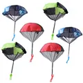 Parachute Toy 6 Pieces Set Free Throwing Outdoor Childrens Flying Toys-BlueGreenRed