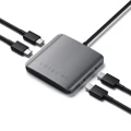 Satechi 6cm Aluminium 4-Port USB-C Hub/Ports for MacBook/ChromeBook Space Grey