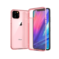 Creative Dust-proof Drop Protection Cover Transparent Mobile Phone Case Compatible with Series IPhone 11-Pink Iphone11 6.1 inch