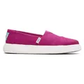 TOMS Womens Canvas Slip On Shoes Sneakers Flats Platform Espadrilles - Fuchsia Pink - US 7