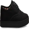 TOMS Heritage Canvas Mens Carlo Sneaker Shoes Casual - Black/Black - US 10