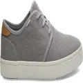 TOMS Mens Canvas Casual Sneakers Low Summer Shoes - Grey - US 10