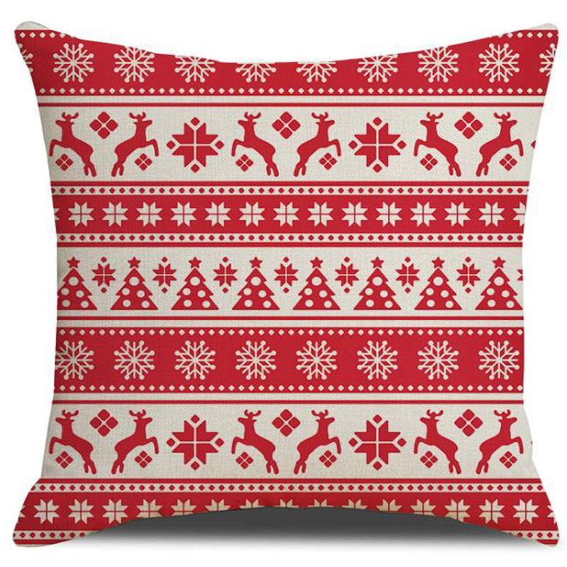 Vicanber Christmas Pillow Case Sofa Throw Cushions Cover Xmas Home Bed Decoration 18x18'' (# 3)