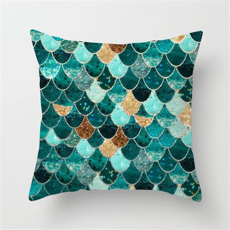 Vicanber 18" Geometric Pattern Throw Pillow Case Waist Cushion Cover Sofa Home Bed Decor (# 14)