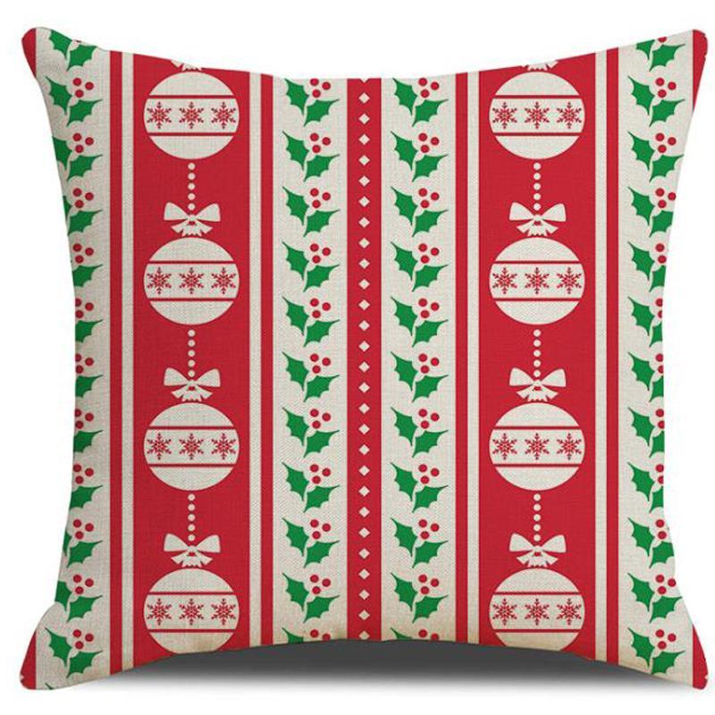 Vicanber Christmas Pillow Case Sofa Throw Cushions Cover Xmas Home Bed Decoration 18x18'' (# 4)