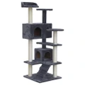 NEW Cat Tree 134cm Trees Scratching Post Scratcher Tower Condo House Furniture Wood Grey