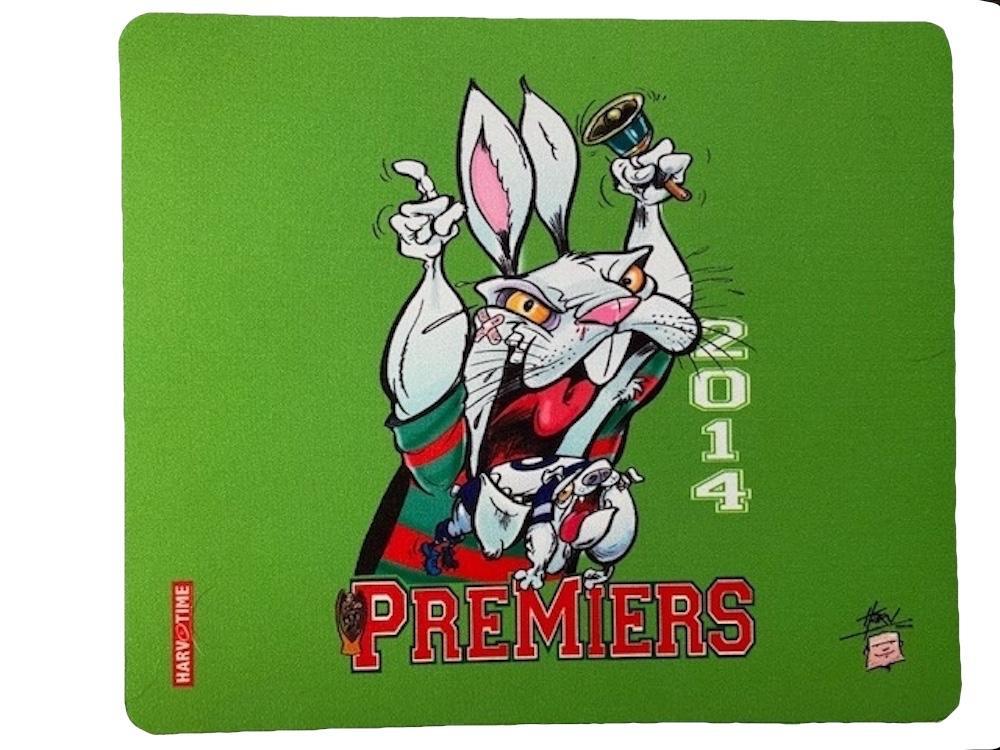 Rabbitohs Premiers 2014 Rugby League Paul Harvey Design Mouse Mat
