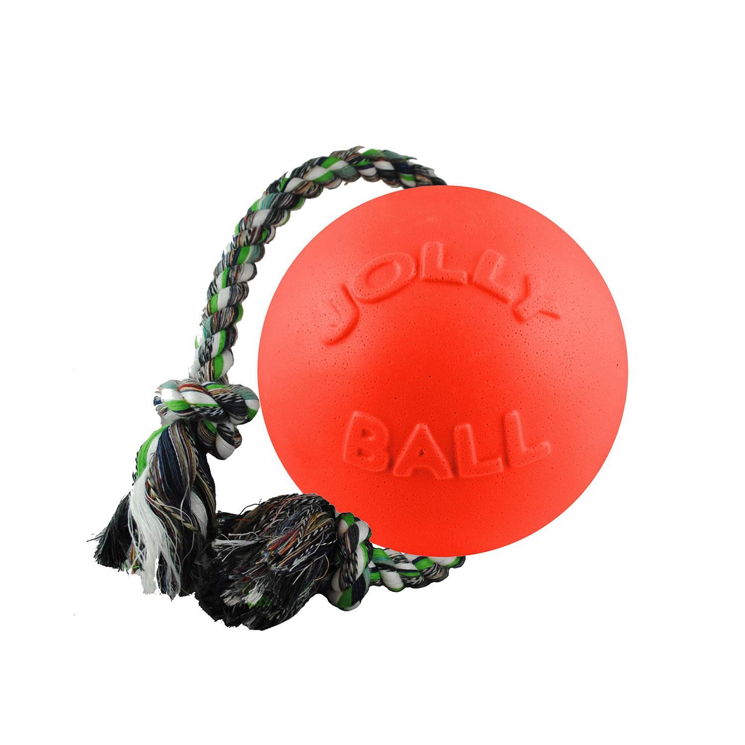 Jolly Pets Romp-N-Roll Dog Ball (Orange) (6in)