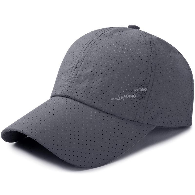Vicanber Summer Breathable Baseball Caps Men Women Adjustable Snapback Sport Sun Hats New (Dark gray)