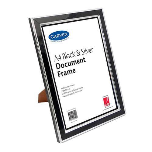 Carven Document Frame A4 - Black/Silver