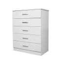 HEQS 5 Drawers Chest-White