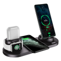 6-in-1 Wireless Charging Dock Stand Station black
