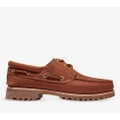 Timberland Mens Authentic Handsewn Boat Shoes Rust Full Grain Leather - Rust - US 13