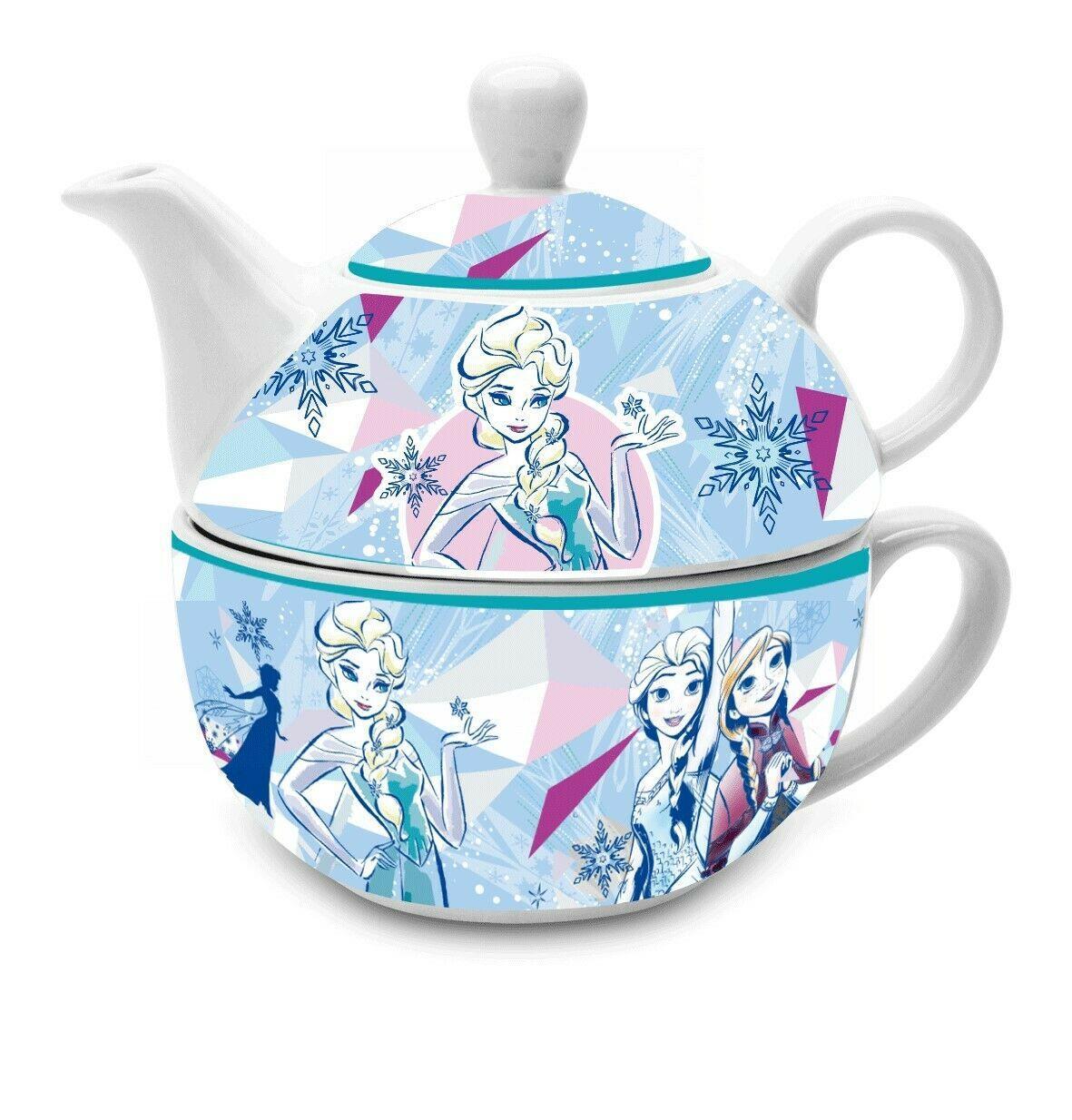 Disney Frozen Design Cartoon Tea for One Teapot and Cup Gift Set