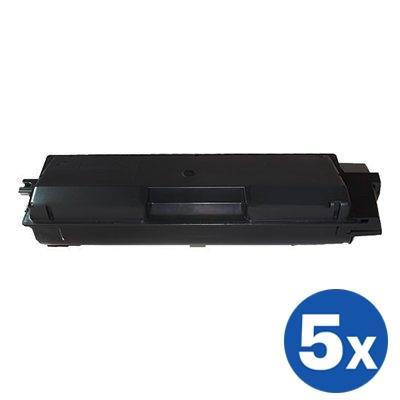 5 x Compatible for TK-594K TK594K Black Toner Cartridge suitable for Kyocera FS-C2026MFP, FS-C2126MFP, FS-C2526MFP, FS-C2626MFP, FS-C5250DN, M-6026CDN, M-6526CDN, P-6026CDN