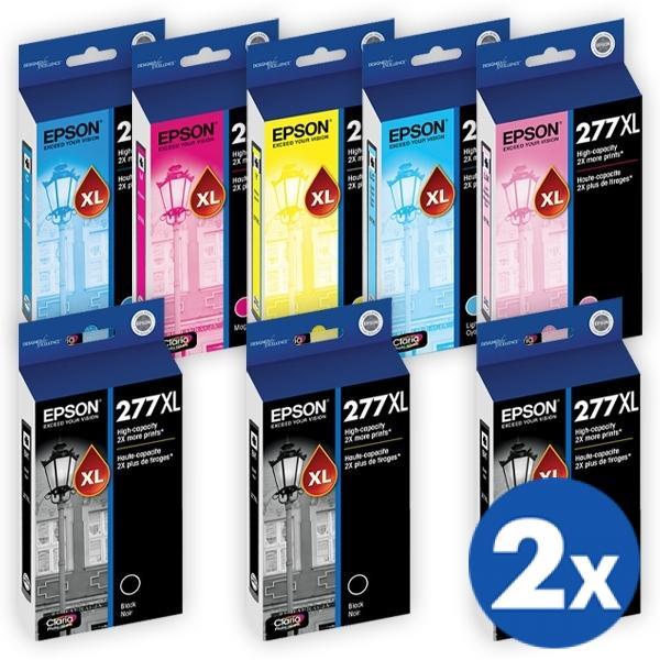 16 Pack Epson 277XL Original High Yield Inkjet Cartridges [6BK,2C,2M,2Y,2LC,2LM]