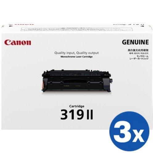3 x Canon CART-319II CART319II Black High Yield Original Laser Toner Cartridge