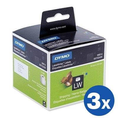 3 x Dymo SD99014 / S0722430 Original White Label Roll 54mm x 101mm -220 220 labels per roll