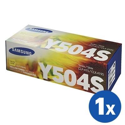 Original Samsung CLP415N CLP415NW CLX4195FW CLX4195FN Yellow Toner Cartridge SU504A - 1,800 pages [CLT-Y504S [CLTY504S Y504]