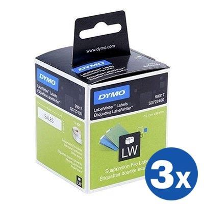 3 x Dymo SD99017 / S0722460 Original White Label Roll 12mm x 50mm - 220 labels per roll