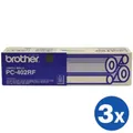 3 x Brother PC-402RF PC402RF Original Thermal Printing Ribbons [2 rolls Value Pack]