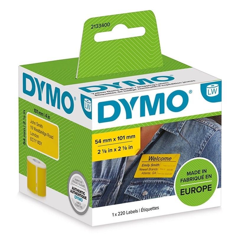 3 x Dymo SD99014 / 2133400 Original Yellow Label Roll 54mm x 101mm -220 220 labels per roll