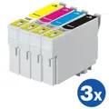 12-Pack Epson 103 T1031-T1034 T1031T1034 Generic High Yield Ink Cartridges [3BK,3C,3M,3Y]