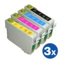 12 Pack Epson 200XL (C13T201192-C13T201492) Generic High Yield Inkjet Cartridges [3BK,3C,3M,3Y]