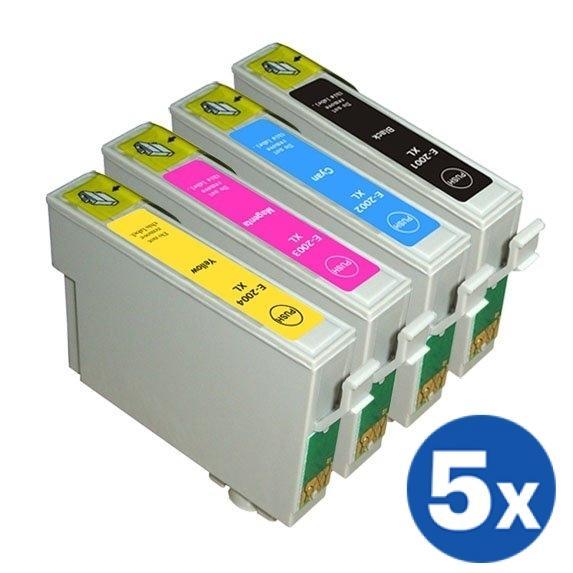 20 Pack Epson 200XL (C13T201192-C13T201492) Generic High Yield Inkjet Cartridges [5BK,5C,5M,5Y]