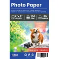 3 x Glossy Cast Coated Photo Paper 250GSM 4 x 6 inches for Inkjet Printers - 50 sheets per pack (150 sheets in total)