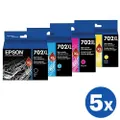 20 Pack Epson 702XL Original High Yield Inkjet Cartridges Combo [5BK,5C,5M,5Y]