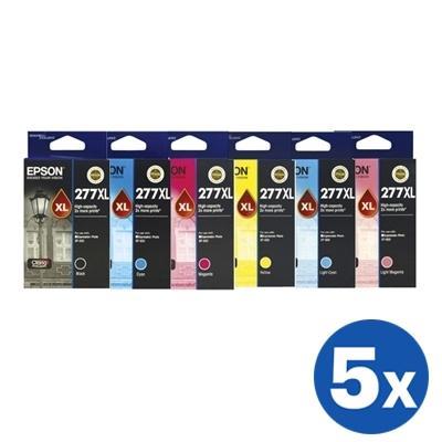 30 Pack Epson 277XL Original High Yield Inkjet Cartridges [5BK,5C,5M,5Y,5LC,5LM]