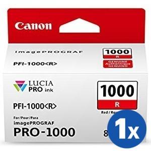 Original Canon PFI-1000R PFI1000R Red Ink Cartridge