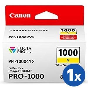 Original Canon PFI-1000Y PFI1000Y Yellow Ink Cartridge