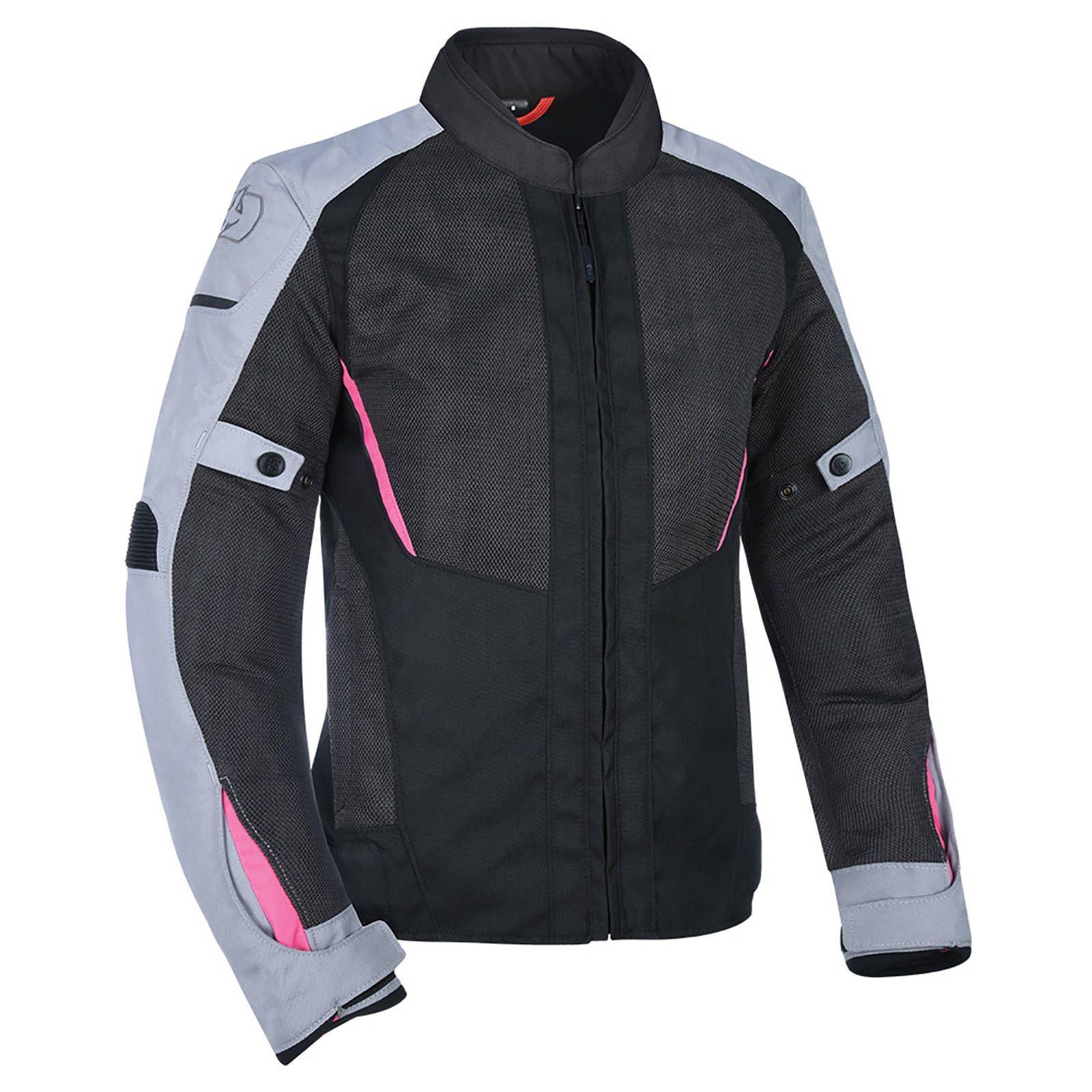 Oxford Iota Air 1.0 Ladies Motorcycle Jacket Grey Black Pink 10