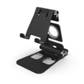 Foldable and Portable 3-in-1 Tablet and Phone Holder for Table and Desktop