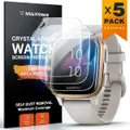 5X For Garmin Venu SQ Smart Watch Full Cover Hydrogel Clear Screen Protector Film