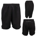 Unisex Mens Basketball Gym Swim Active Shorts Sports Drawstring Pants Zip Pocket - Black, S