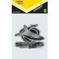 NRL Chrome Decal - Cronulla Sharks - Car Sticker 12x12cm