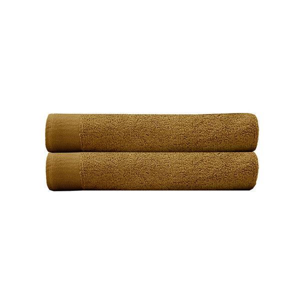 Bambury Elvire Bath Towel 2 Pack - Tobacco