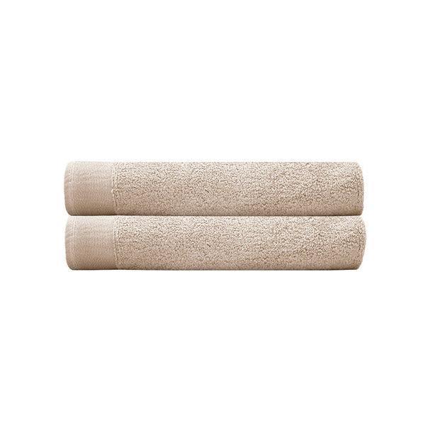 Bambury Elvire Bath Towel 2 Pack - Buff