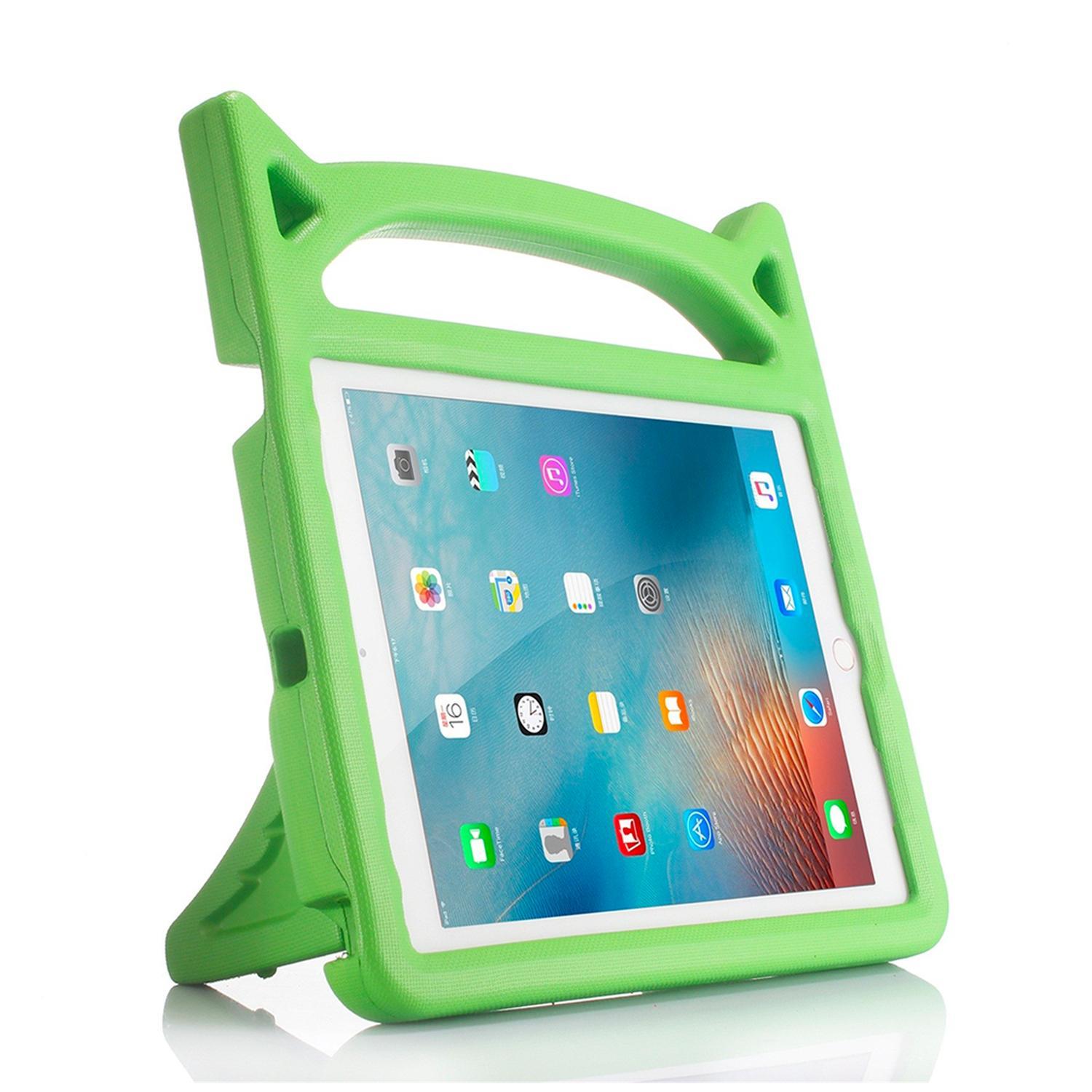 ZUSLAB Kids iPad 4 / 3 / 2 Case, Durable Shockproof Handle Stand Protective Cover for Apple (2012/2011) - Green